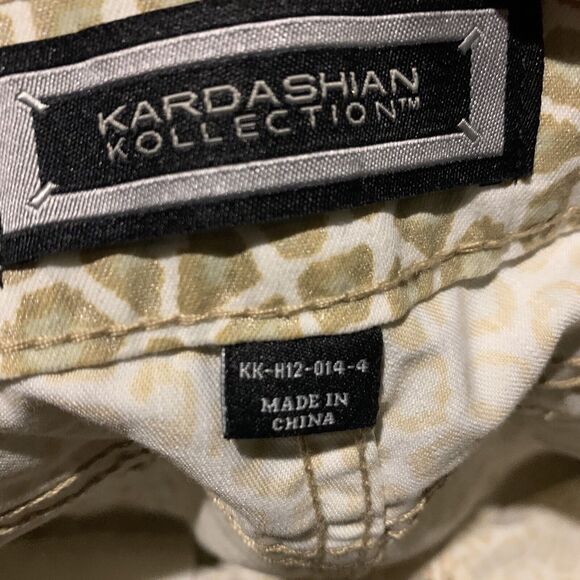 Kardashian Kollection Leopard Animal Print Stretch Pink SKINNY JEANS SIZE 8 - Picture 2 of 11